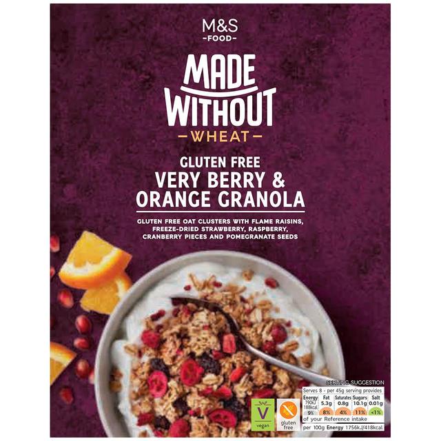 M & S Made Without Very Berry & Orange Granola, 360g