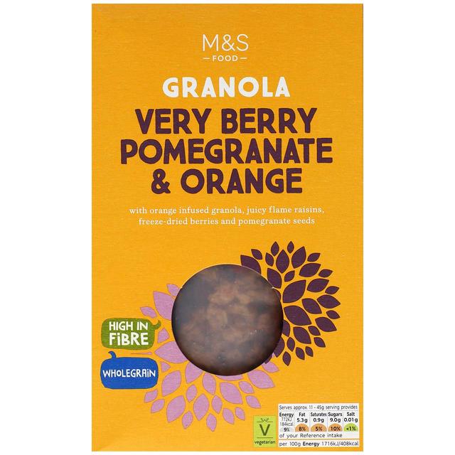 M & S Very Berry Pomegranate & Orange Granola, 500g