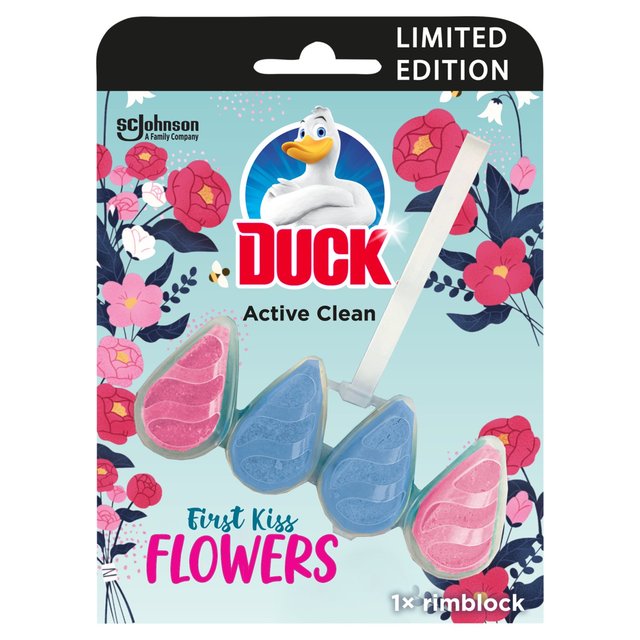 Duck Active Clean Rim Block First Kiss Flowers, 39g