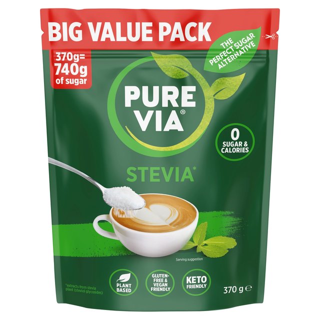 Pure Via Stevia Leaf Zero Calories Sweetener, 370g