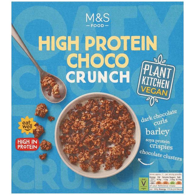 M & S High Protein Vegan Chocolate Crunch, 500g