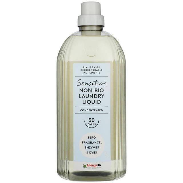 M & S Sensitive Non-Bio Laundry Liquid Zero Fragrance 50 Wash, 1.5L