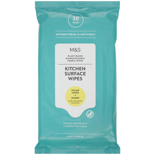 M & S Kitchen Surface Wipes, 30 Per Pack