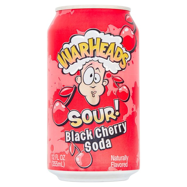 Warheads Black Cherry Soda, 355ml