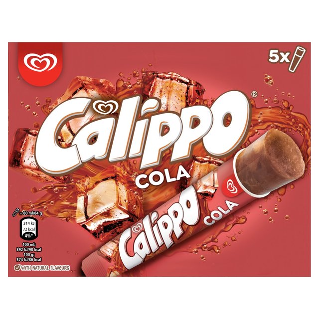 Walls Calippo Cola Ice Lollies, 5 x 80ml