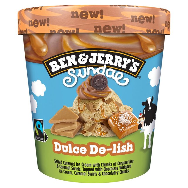 Ben & Jerry’s Sundae Dulce De-Lish Ice Cream Tub, 427ml