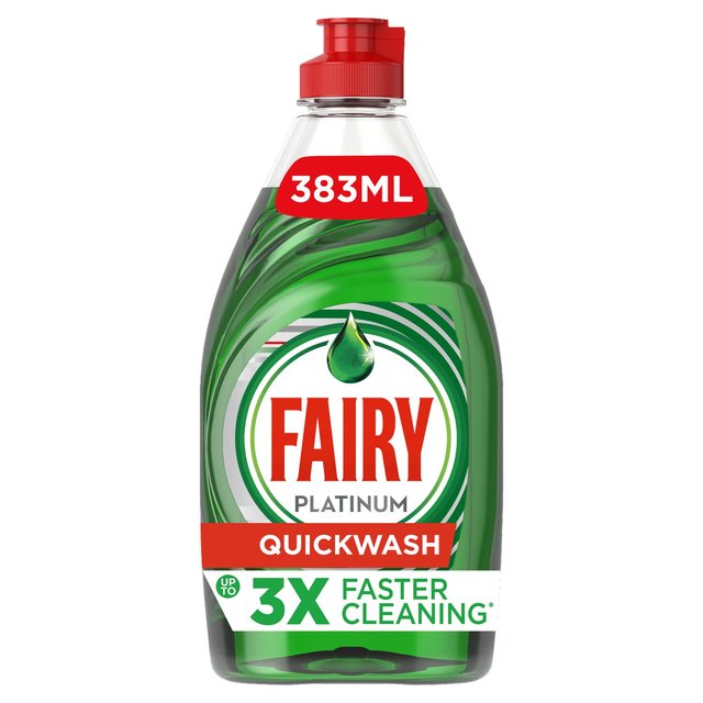 Fairy Platinum Quickwash Original Washing Up Liquid, 383ml