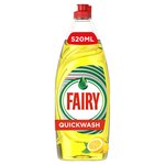 Fairy Platinum Quickwash Lemon Washing Up Liquid