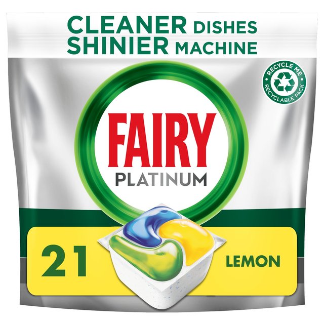 Fairy Platinum All in One Original Dishwasher Tablets, 21 Per Pack