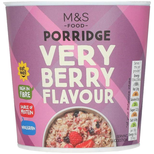 M & S Very Berry Flavour Porridge Pot, 70g