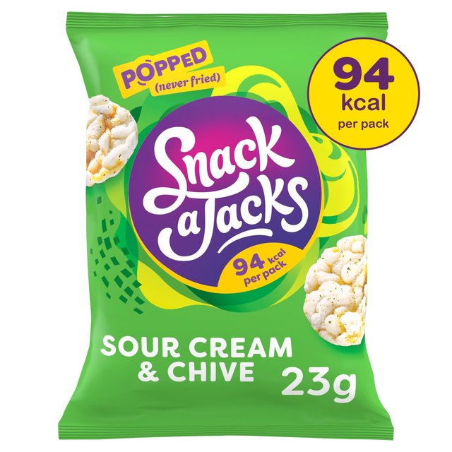 Snack a Jacks Sour Cream & Chive Rice Cakes, 24g
