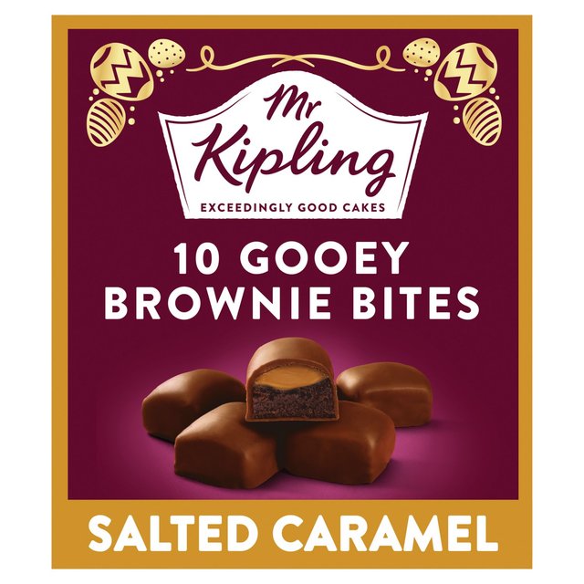 Mr Kipling Signature Choc Caramel Brownie Bites, 10 Per Pack