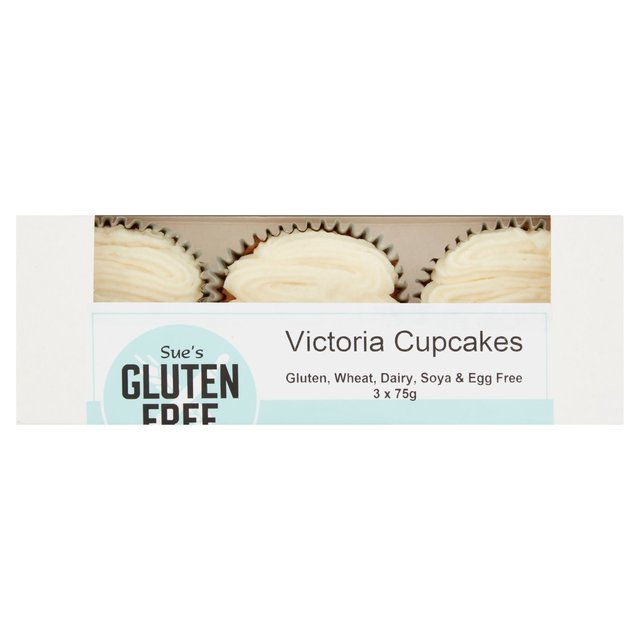 Sue’s Gluten Free Kitchen Vegan Victoria Cupcakes, 3 x 75g