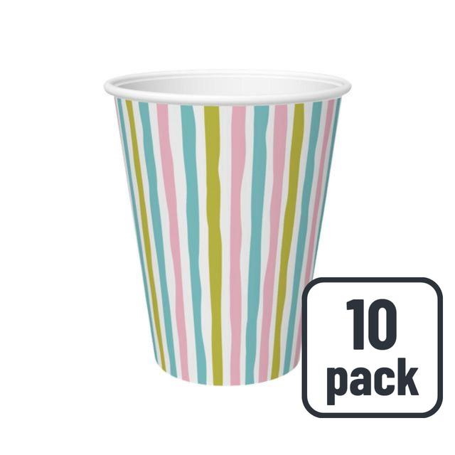 Duni Multi Stripes Party Cups, 10 per Pack