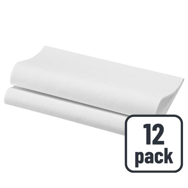 Duni Large White Compostable Paper Napkins, 12 Per Pack