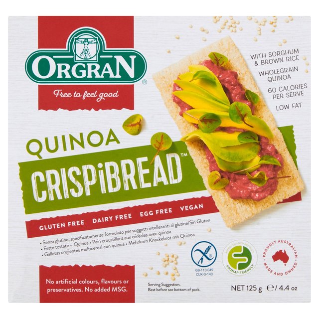 Orgran Gluten Free Quinoa Crispbread, 125g