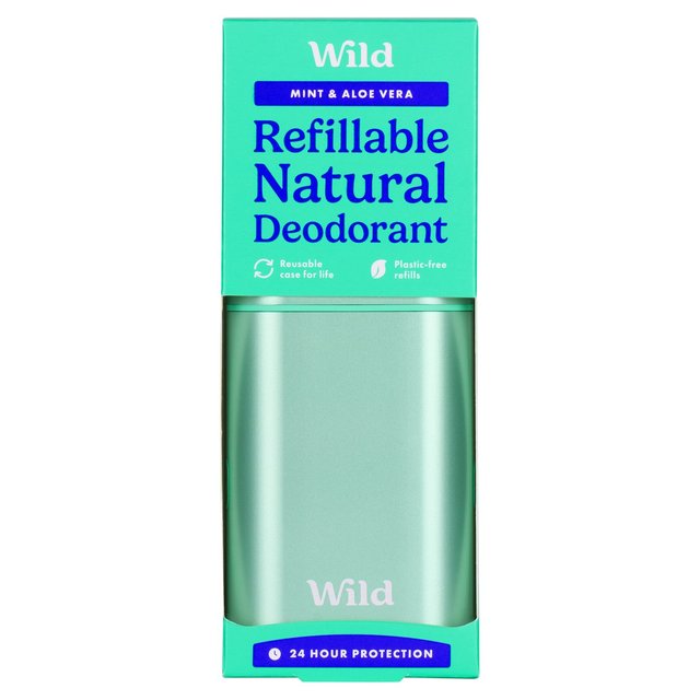 Wild Men’s Aqua Case and Mint & Aloe Vera Deodorant, 40g