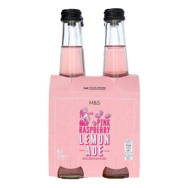 M & S Pink Raspberry Lemonade, 4 x 275ml