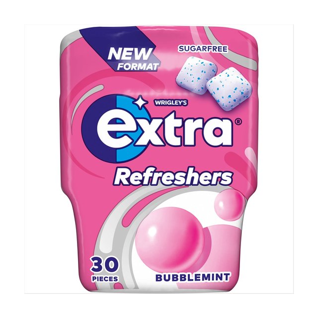 Wrigley’s Extra Refreshers Bubblemint Sugar Free Chewing Gum Bottle 30pcs, 67g