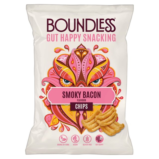 Boundless, Smoky Bacon Chips, Sharing Bag, 80g