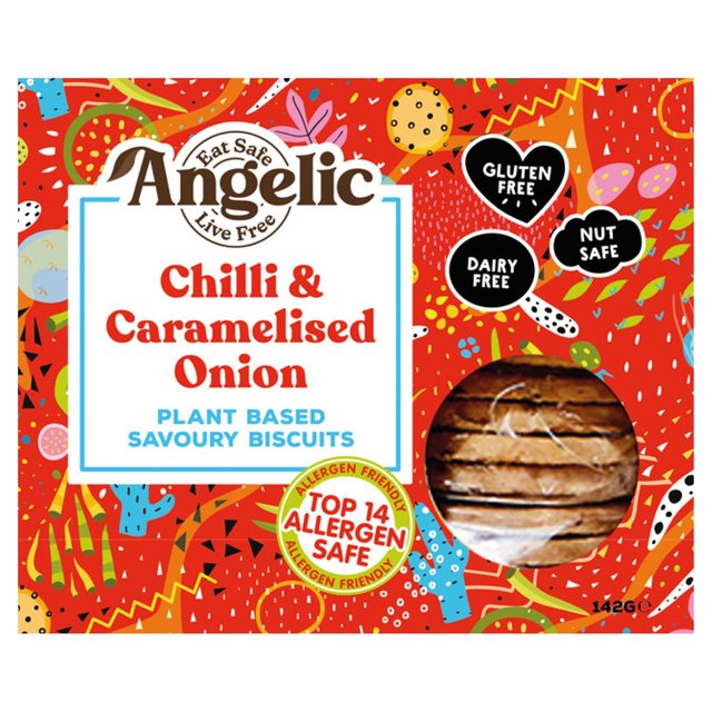 Angelic Free From Chilli & Caramelised Onion Savoury Biscuits, 150g