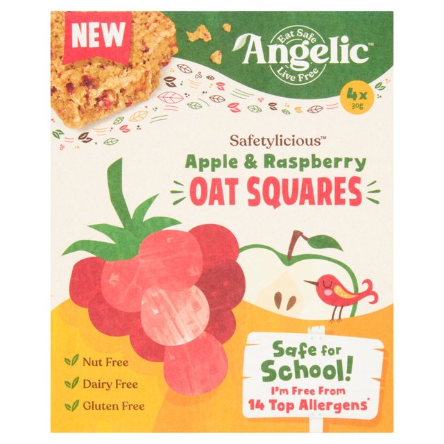 Angelic Free From Apple & Raspberry Oat Squares, 120g