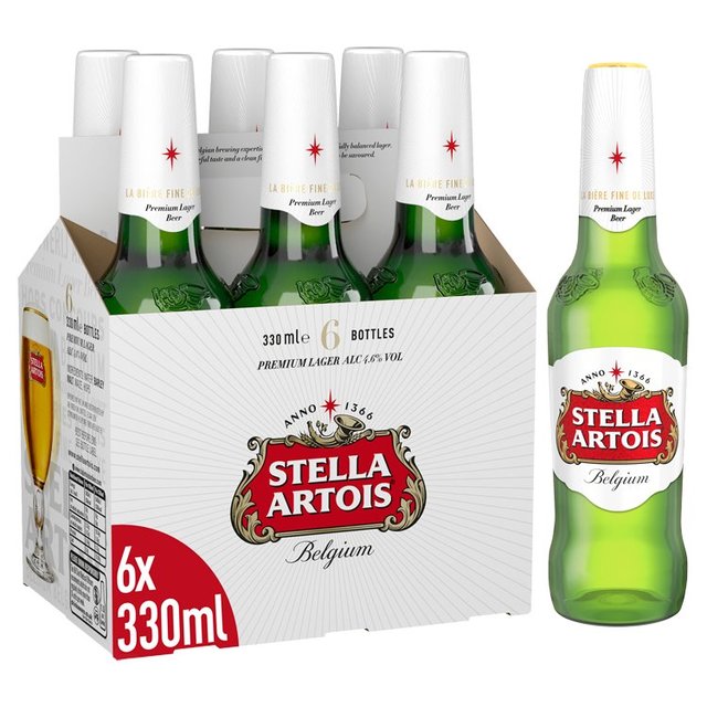 Stella Artois Bottles, 6 x 330ml
