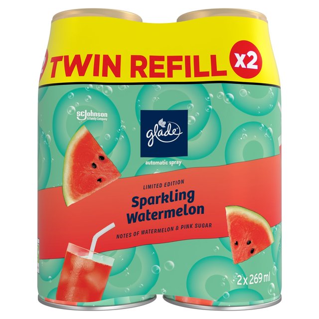 Glade Automatic Spray Twin Refill Sparkling Watermelon, 2 x 269ml