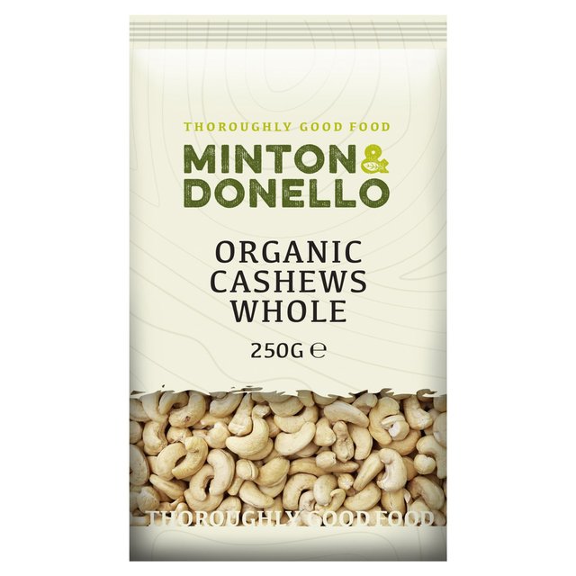Mintons Good Food Organic Whole Cashews, 250g