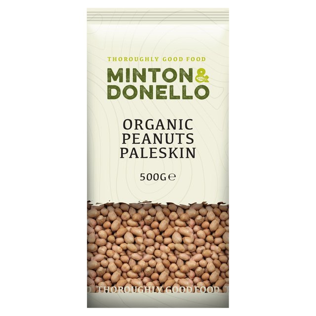 Mintons Good Food Organic Peanuts Paleskin, 500g