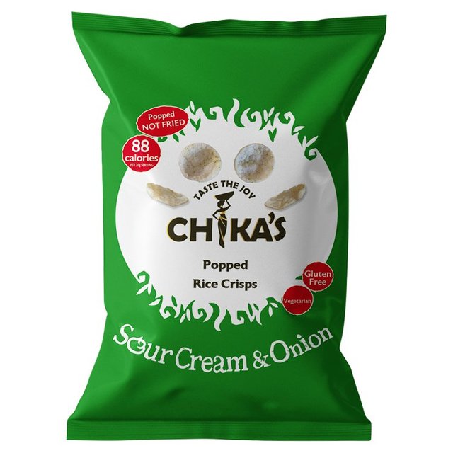 Chikas Sour Cream and Chive Rice Crisps 80g