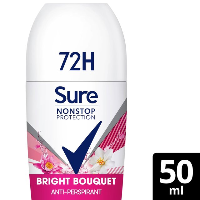 Sure Women 72hr Nonstop Antiperspirant Deodorant Roll On Bright Bouquet, 50ml