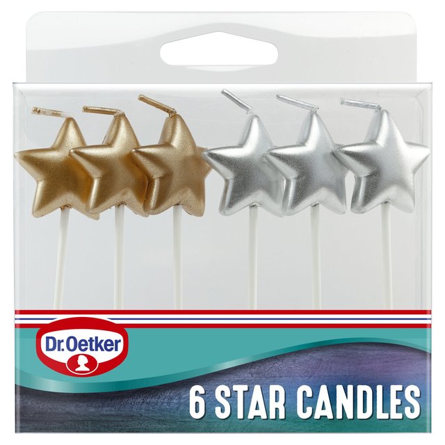 Dr. Oetker Star Candles, 6 Per Pack