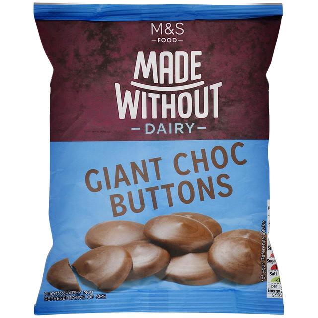 M & S Made Without Dairy Giant Choc Buttons, 150g
