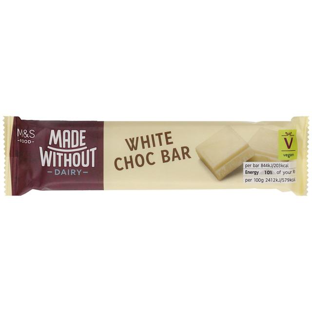 M & S Made Without Dairy White Chocolate Bar, 35g