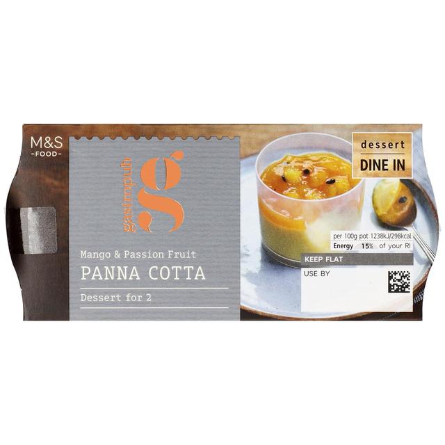 M & S Gastropub Mango & Passion Fruit Panna Cotta, 200g