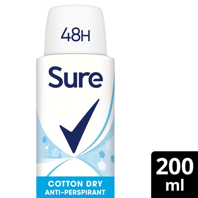 Sure Women Antiperspirant Deodorant Cotton Dry Aerosol, 200ml