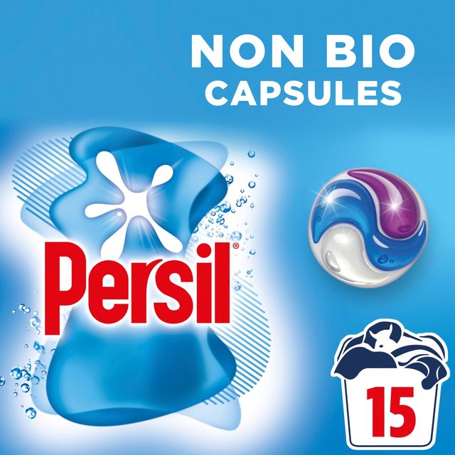 Persil 3 in 1 Laundry Washing Capsules Non Bio, 15 Per Pack