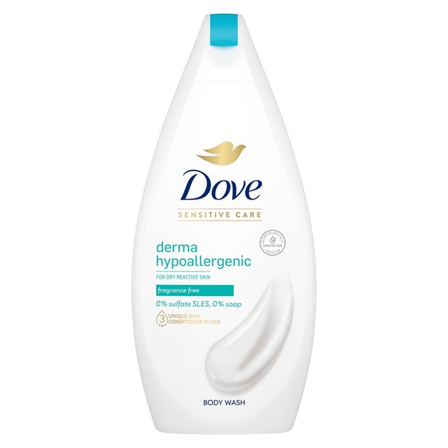 Dove Derma Hypoallergenic Body Wash Shower Gel, 450ml
