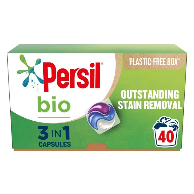 Persil 3 in 1 Laundry Washing Capsules Bio, 40 Per Pack