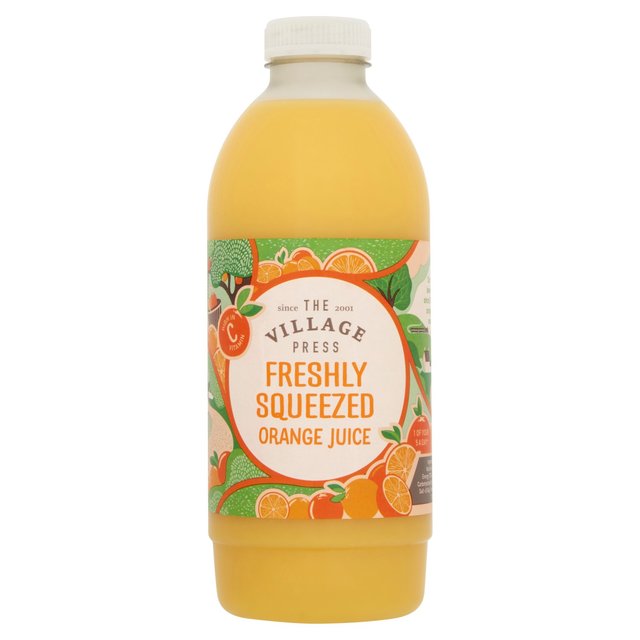 The Village Press Freshly Squeezed Orange Juice, 1L