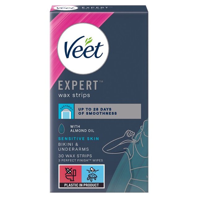 Veet Expert Wax, Bikini, Sensitive, 30 Per Pack