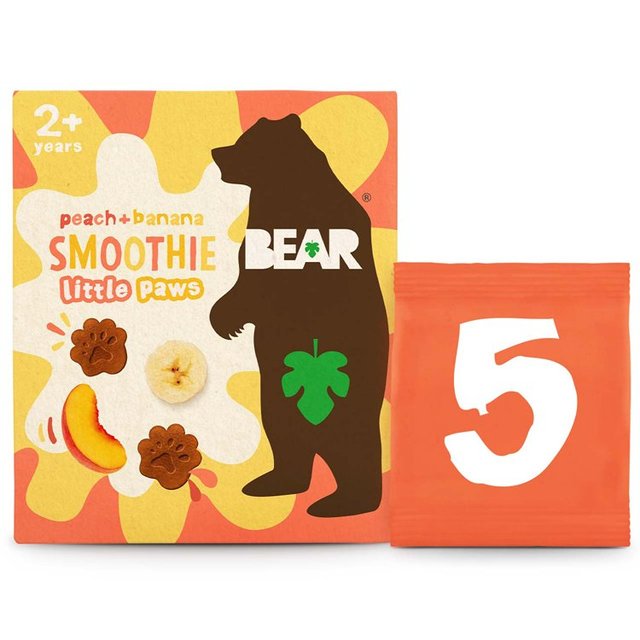 Urban Fruit Bear Paws Smoothies Peach & Banana Multipack, 5 Per Pack