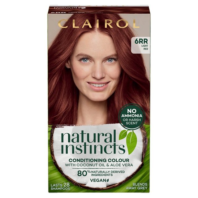 Clairol Natural Instincts Semi-Permanent Hair Dye, 6RR Light Red