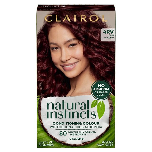 Clairol Natural Instincts Semi Permanent Hair Dye 4RV Dark