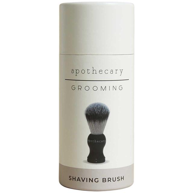 M & S Black and White Apoth Grooming Shaving Brush, One Size