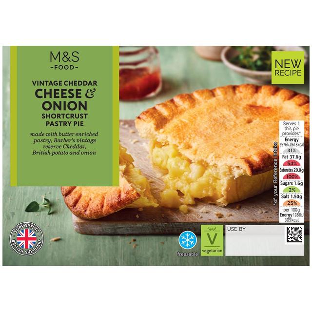 M & S Cheddar Cheese & Onion Shortcrust Pastry Pie, 200g