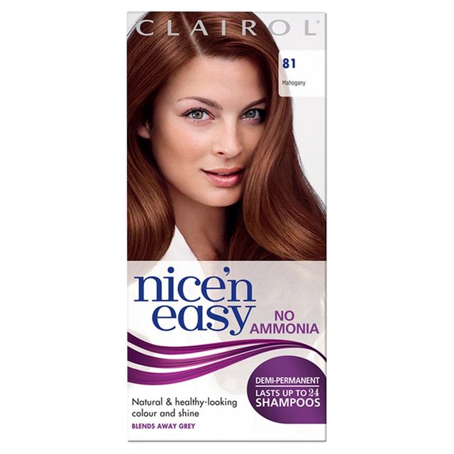 Clairol Nice’n Easy No Ammonia Hair Dye, 81 Mahogany