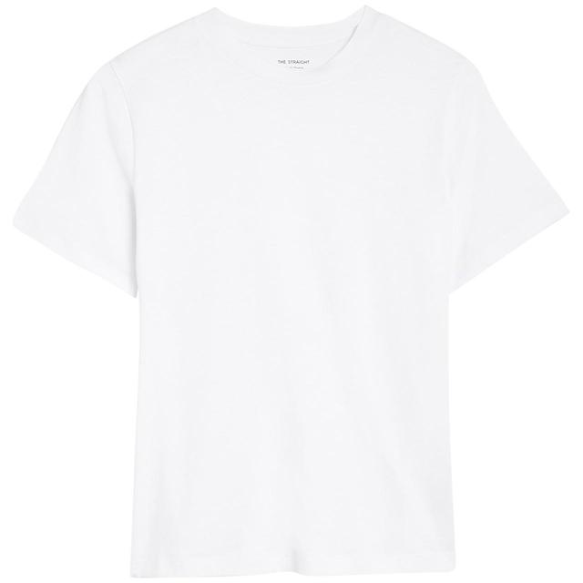 M & S Womens Collection Pure Cotton Everyday Fit T-Shirt, 14, White