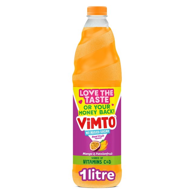 Vimto Mango & Passion Fruit No Added Sugar Squash, 1L